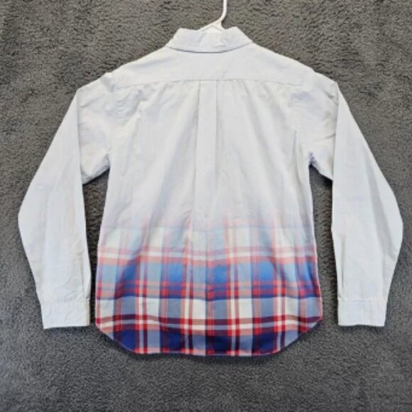 A Bathing Ape Shirt Men Size Small White Plaid Long Sleeves Button Down - Picture 8 of 9
